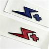 Blitz + personalisiertes Hecketikett Aufkleber Auto-Upgrade und Modifikation Auto-Logo Kreativer zufälliger Aufkleber ABS-Material Dekorativer Aufkleber