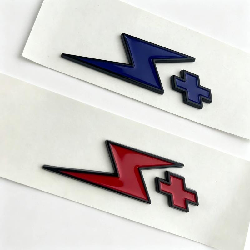 Blitz + personalisiertes Hecketikett Aufkleber Auto-Upgrade und Modifikation Auto-Logo Kreativer zufälliger Aufkleber ABS-Material Dekorativer Aufkleber