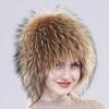 New Russia Winter Real Fur Hat Outdoor Warm Knitted Women Real Fox Fur Bomber Hats Lady Luxury Quality Genuine Fox Fur Caps