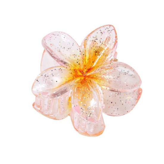 YFKEJI Blumen-Haarspangen, 7 Cm, Kunstharz, 3 Stück Set, Bunte Plumeria-Motive Für Dünnes & Dickes Haar