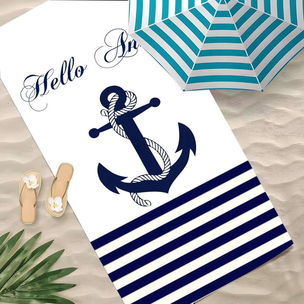 A-Anchor Towel Towel Beach Towel Oversized Quick Dry Towel Absorbent Soft Swim BeachTowels for Men Women