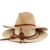 Handmade Weaving Straw Hat for Adult Unisex Beach Hat Holiday Camping Beach Getaways Sun Hat with Adjustable Chin Rope