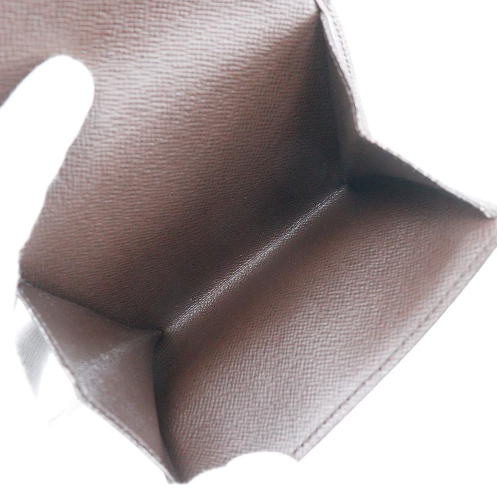 LOUIS VUITTON Porte BilletsCartes Crdit Bi-Fold Wallet N61652 Double Sided Brown Damier canvas unisex Used