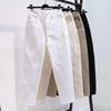Versatile Khaki Women's Dad Jeans: High-Waisted, Loose, Slimming, Perfect for Spring/Autumn Casual Wear, and Flattering as Outerwear or Harem Pants.