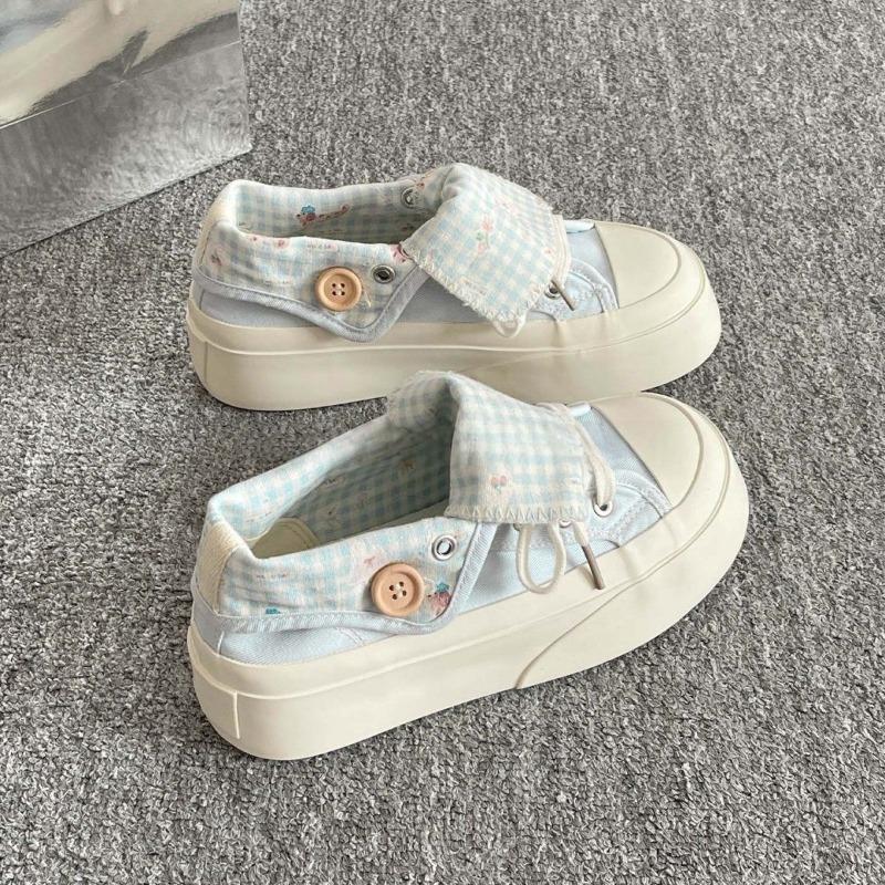 Dopamine summer thin one-pedal canvas shoes women's new versatile little white shoes casual niche board shoes tide