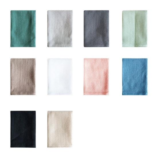 5Pcs Dishwashing Towels Pure Color Water Absorption Cotton Kitchen Clothes Stain Removing Dishcloths Kitchen Rags