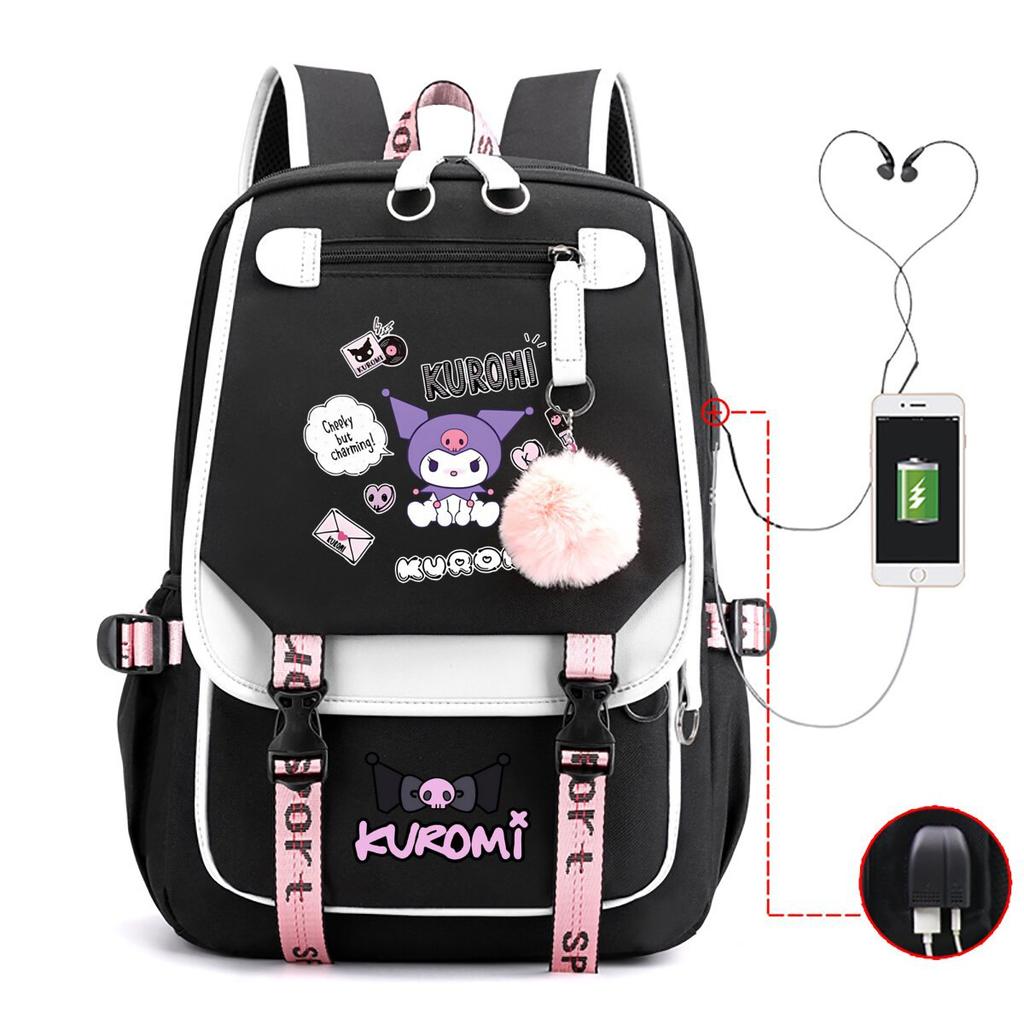 Universal Schoolbag Animation Cartoon Popularity Peripheral Printing Student Casual Backpack Multi-Function With Usb