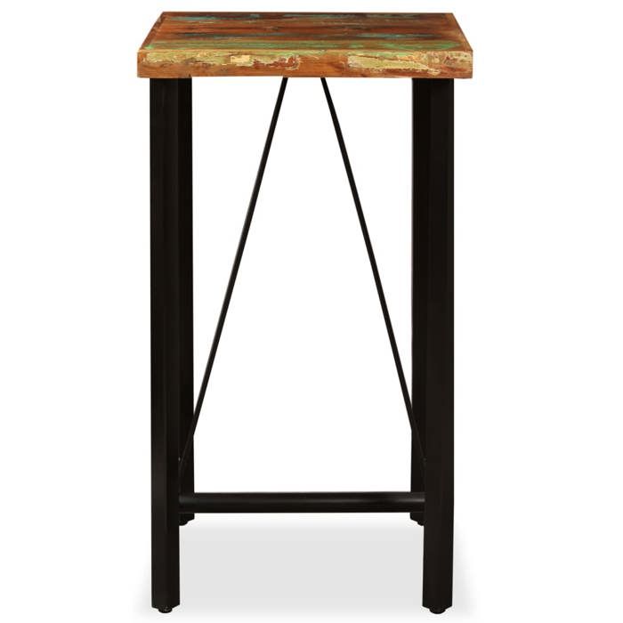 Ensemble de bar - VIDAXL - Bois de récupération massif - Noir