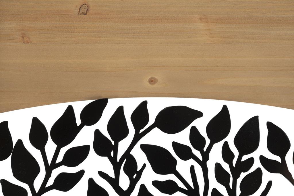 Wall Panel Arc Iron And Wood Set 3 Pcs Cm 105X2X70 (35X2X70)