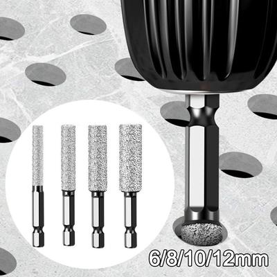 Granite Diamond Drill Bit 6/8/10/12mm Brazing Hole Opener Hand Tool  for Drilling and Grinding