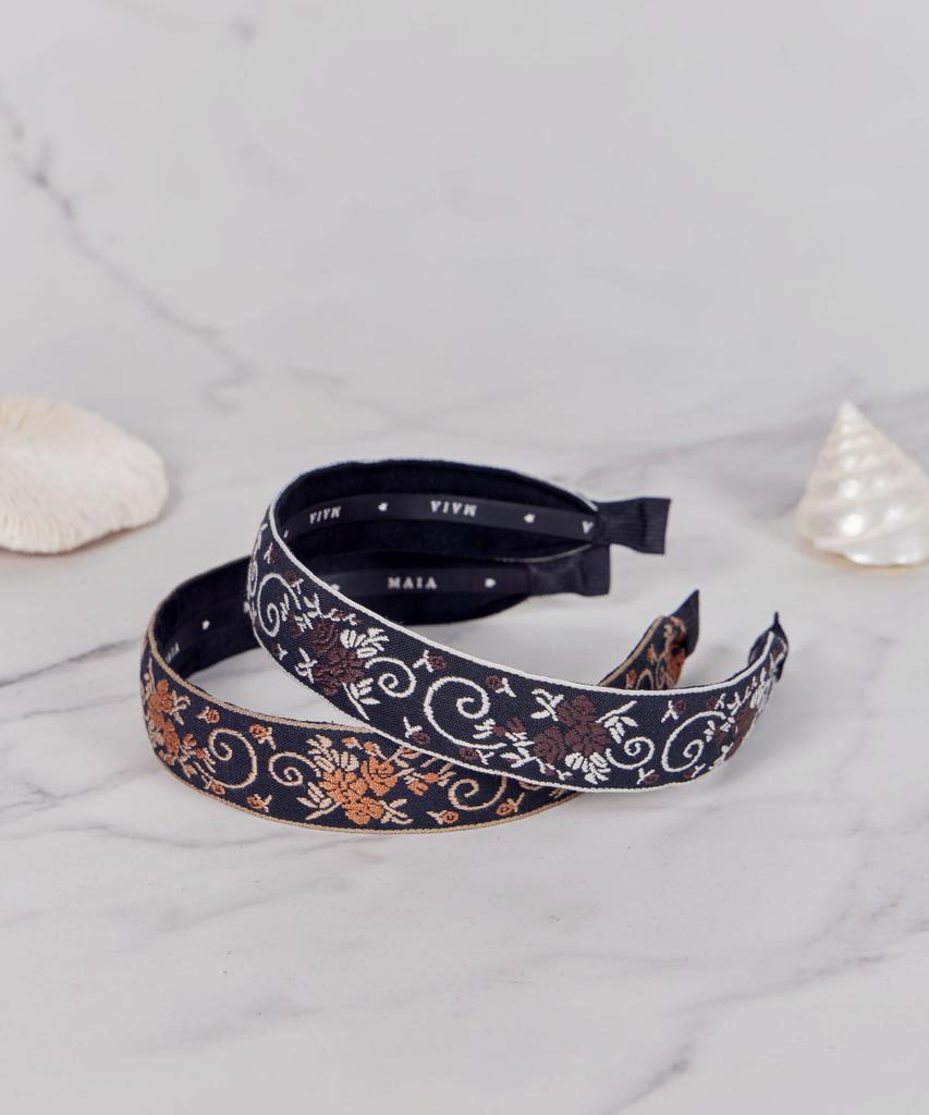 Maia Climbing Rose Headband P-Orange