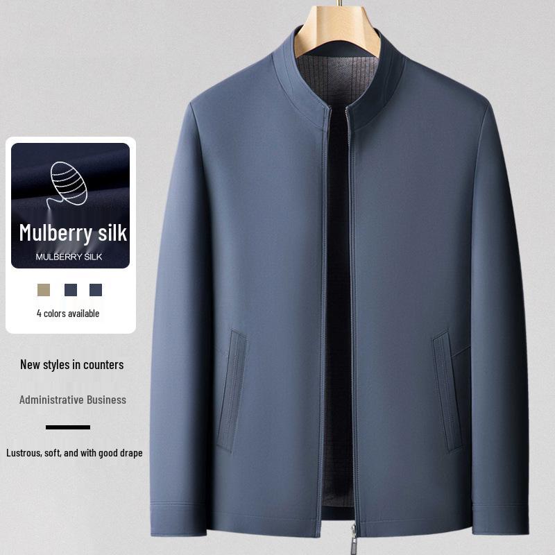 

Hengyuanxiang Men s Autumn/Winter Administrative Jacket for Middle-Aged and Elderly - High-End Casual Outerwear 210/120 (7XL)