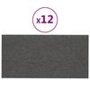 VidaXL Panneaux muraux 12 pcs Gris foncé 60x30 cm Tissu 2,16 m² 343846