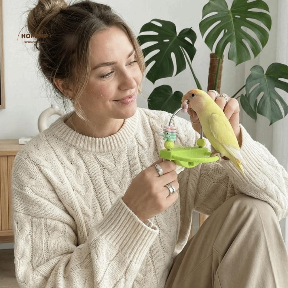 Bite Resistant Bird Perch Stand Non-slip Wear-resistant Parrot Biting Rod Colorful Decorative Paw Grinding Sticks