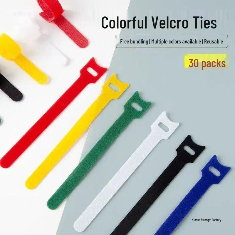 Hook & Loop Cable Ties: Organizer for Earphones, Chargers, Data Cables, and Network Cables