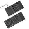 Ewin Wireless Folding Keyboard with Bluetooth, Wireless and Wired Support, Display Screen & Hinge Lock, Compatible with iPad, Mac, Tablet, Surface, an