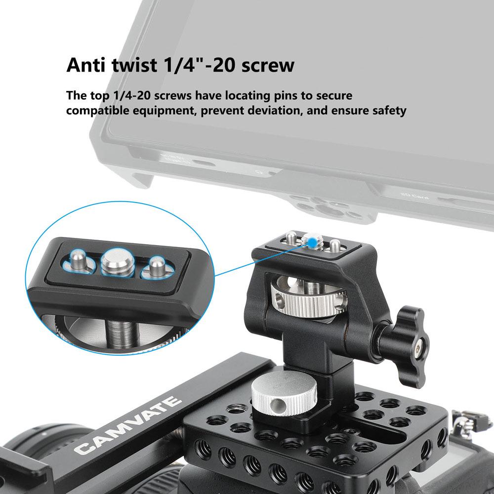 

Snail Adjustable Pan/Tilt Head Monitor Mount with 1/4 ARRI Anti-Rotation Base 3848
