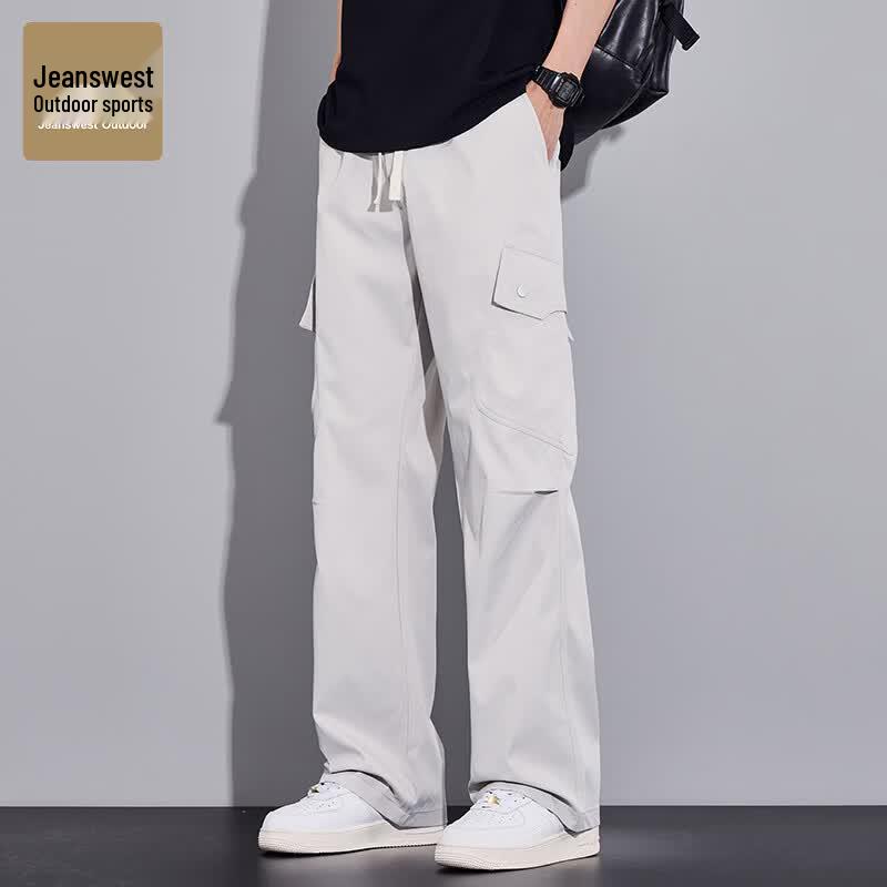 Мужские летние прямые брюки-карго из ледяного шелка Jeanswest 2XL