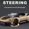 1:24 GT2 Valkyrie Model Toys Alloy Diecast Cars Doors Opened with Light Music Pull Back Miniature Vehicle Sports Car Toy for Boy