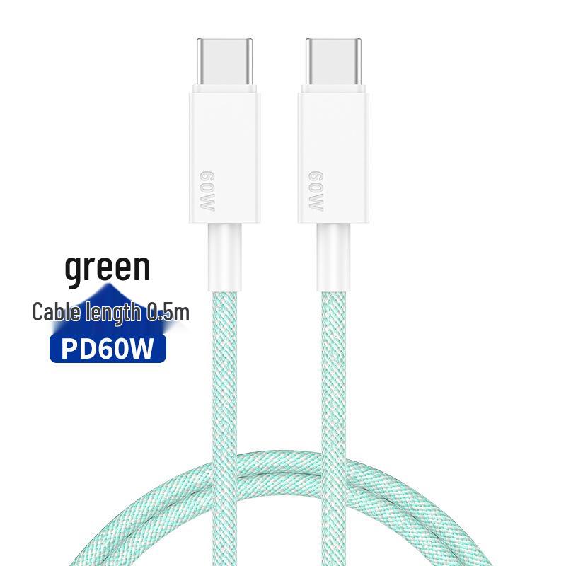 Dual-Head 60W Type-C PD Fast Charging Cable for Apple iPhone 15