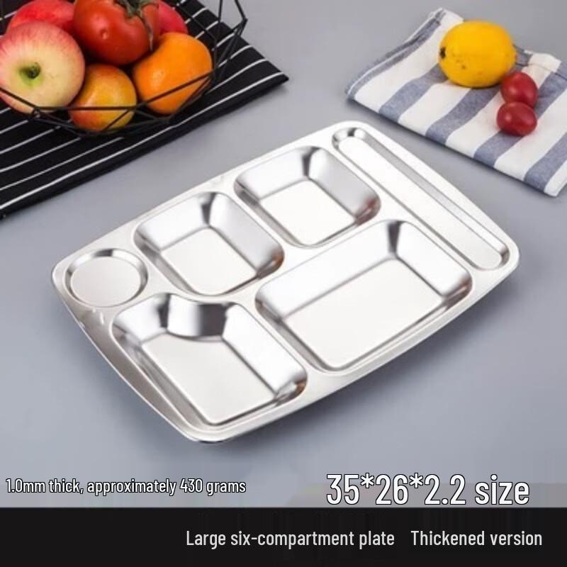 Stainless Steel Divided Canteen Tray