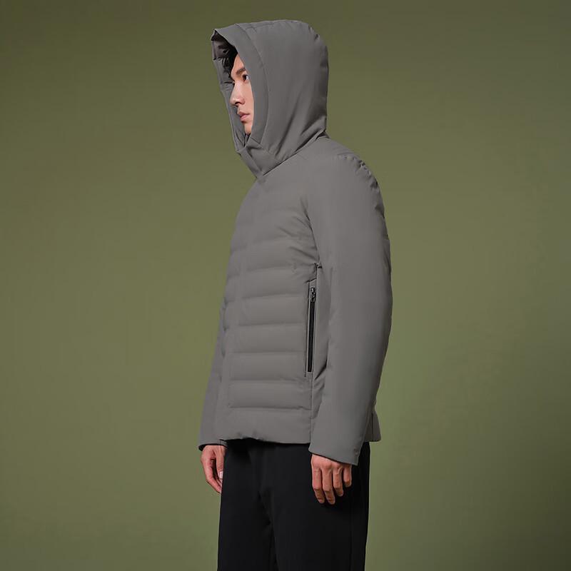 Tanboer Men's Hooded Short Goose Down Jacket