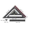 Plastic Material Folding Square Multipurpose Design 7-inch Size Triangle Ruler Black 90 Degree Woodworking Square