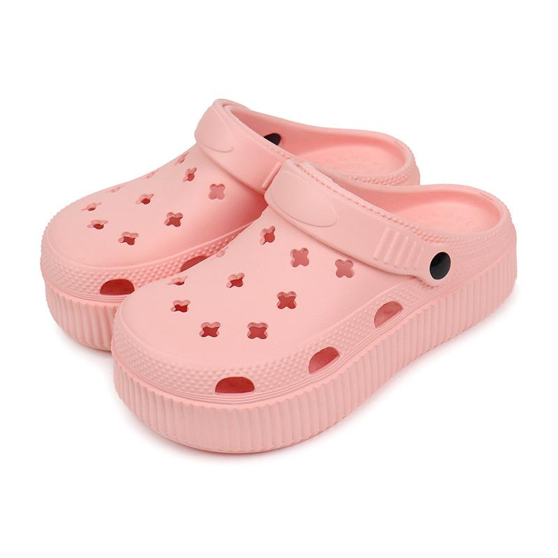 

Садовая обувь, пляжные шлепанцы с толстой подошвой и сквозными отверстиями, женские летние сандалии, садовая обувь из ЭВА для взрослых 39-40 розовый