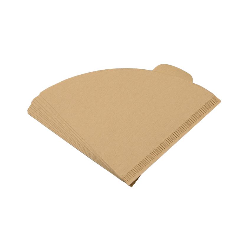 

V60 Fan-shaped Raw Wood Pulp Coffee Filter, 100 Sheets, Hand Drip Disposable