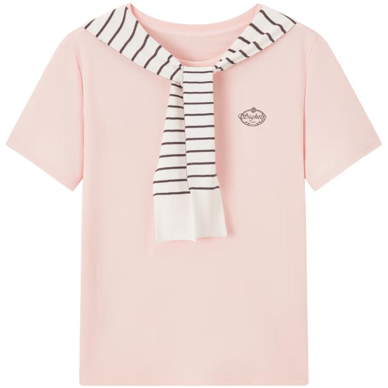 EJT Women s Shawl-Style Short Sleeve T-Shirt M