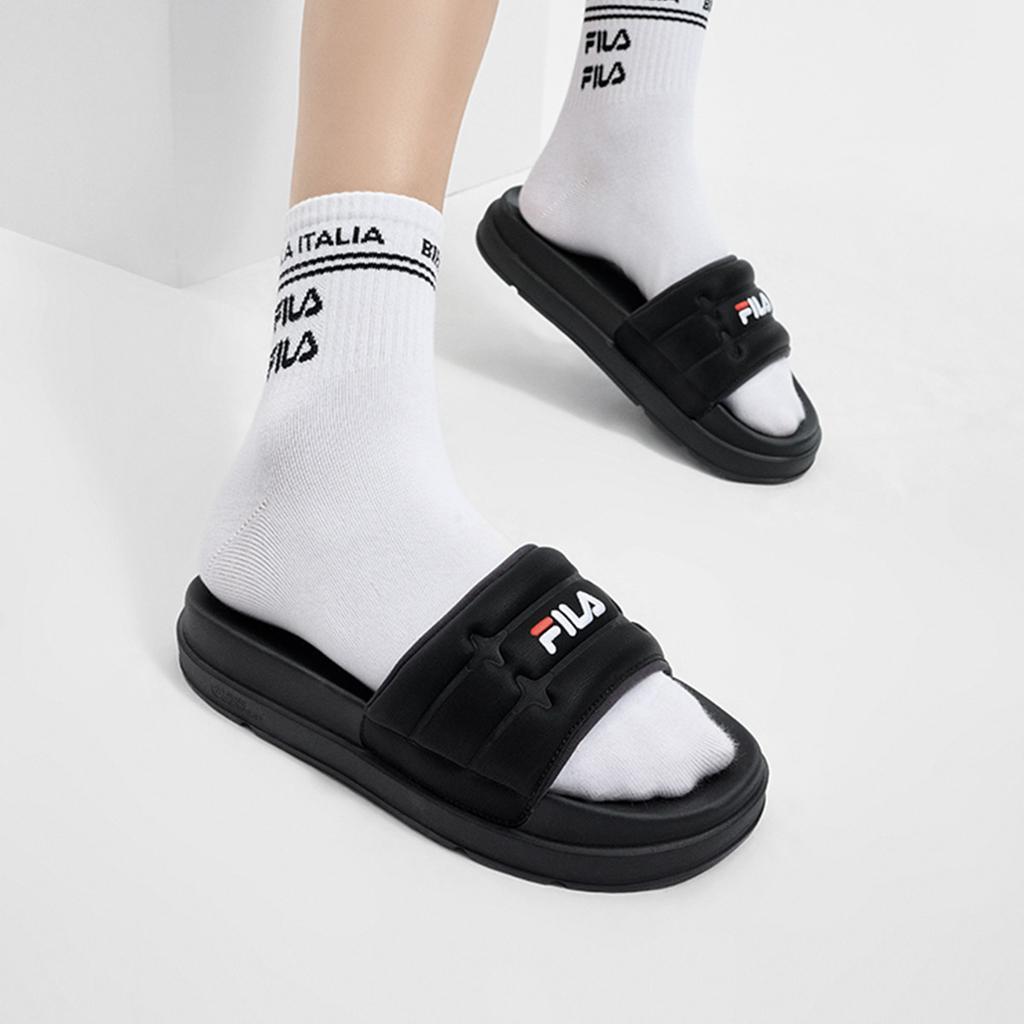FILA Drifter Fashion Versatile Casual Slide Sandals Women Footwear Deep-Black F12W422502FBK