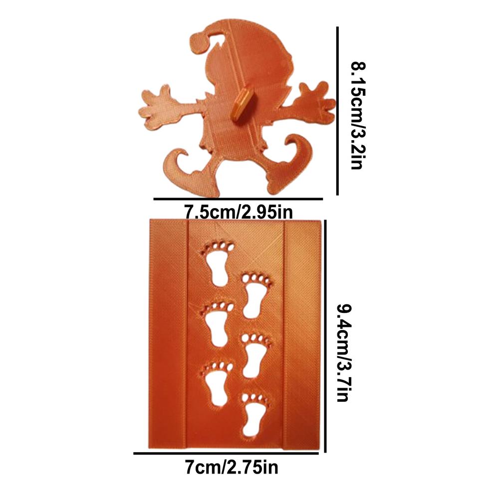 Christmas Foot Stencil 3D Christmas Stencil Reusable Footprint Templates Small Holiday Stencils Snow Painting Paste Christmas