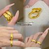 Antiker Fußabdruck Verstellbarer Fu-Zeichen Partnerring – Retro Chinesischer Qixi Valentinstag Schmuck