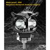 LED Lens Spotlight Dual Color White Yellow Light Owl Auxiliary Fog Lamp Double Lenses Spotlights For Motorcycle ATV Buggy Car