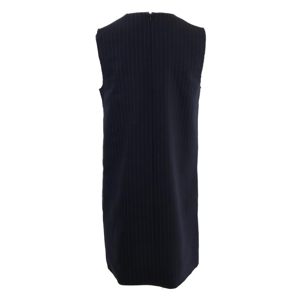 MIUMIU Excellent condition, authentic Japanese domestic model, 24AW MF5491, pinstripe cut-off sleeveless layered top dress 40 Dark navyUsed