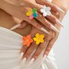 Fashion jewelry Vintage carved sun feather cross black gemstone ring multi-piece set set