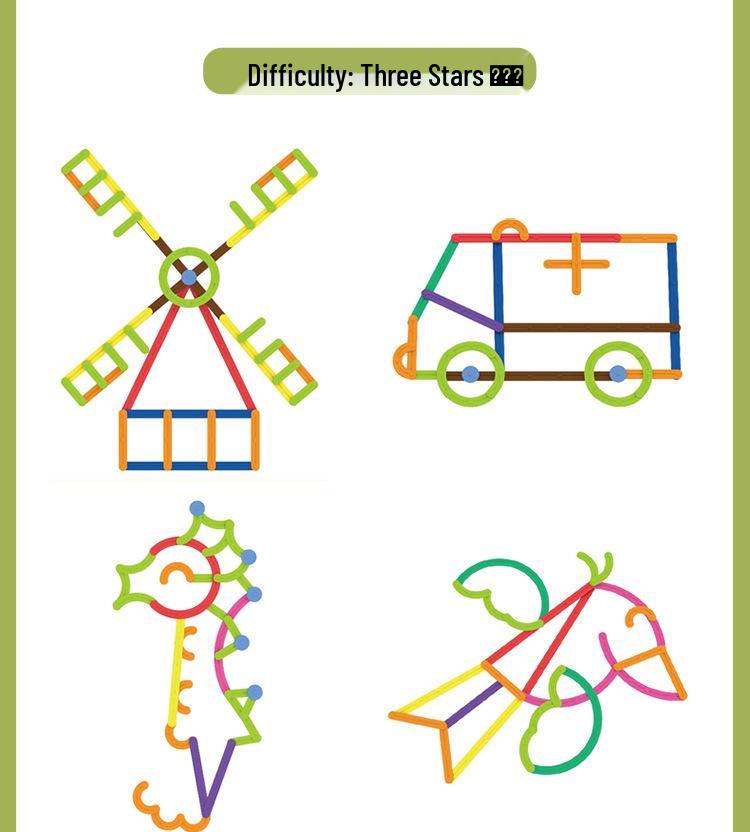 Children's Creative Interlocking Building Blocks Puzzle Set: Versatile Shapes and Educational Fun