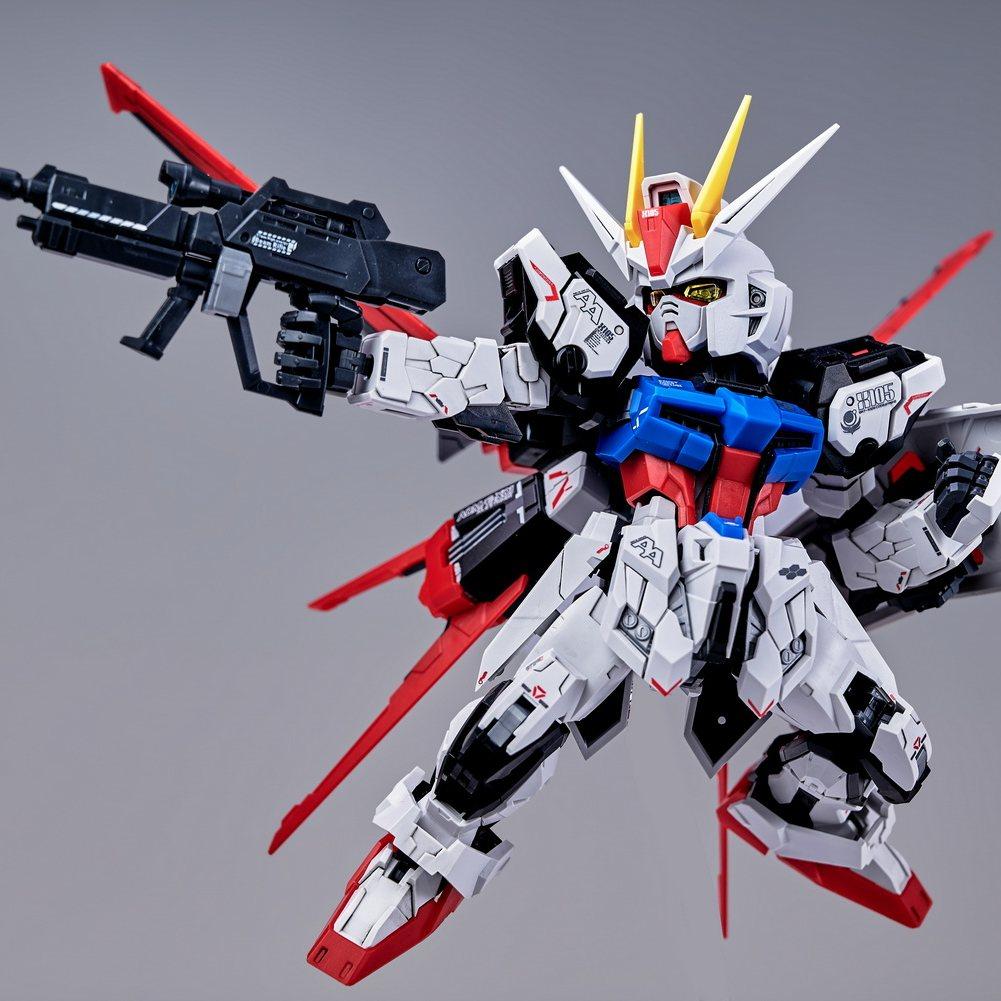 Model Azesd Strike Gat-X105 Mgsd Action Figure Aile Striker Gat-X105+Aqm/E-X01 Sd Assembly Mecha Model Chibi Collection Figures