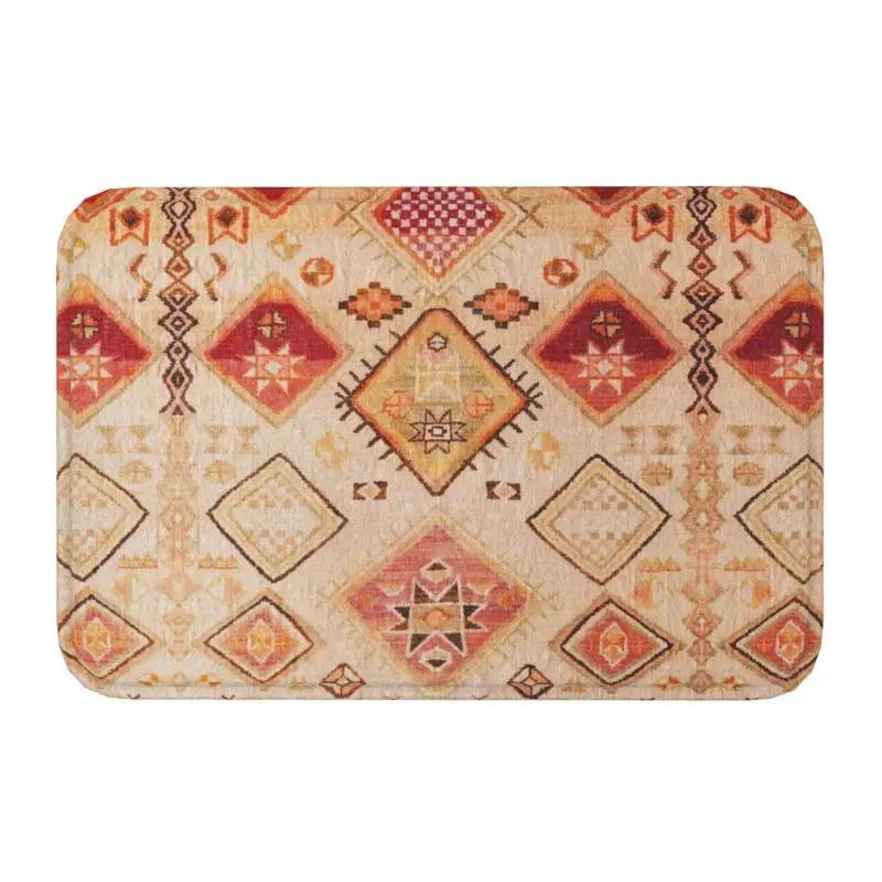 Marokkaans Berber Tapijt Boho Stijl Deurmat Antislip Antiek Boheems Geometrisch Deurmat Vloer Badkamer Entree Tapijt