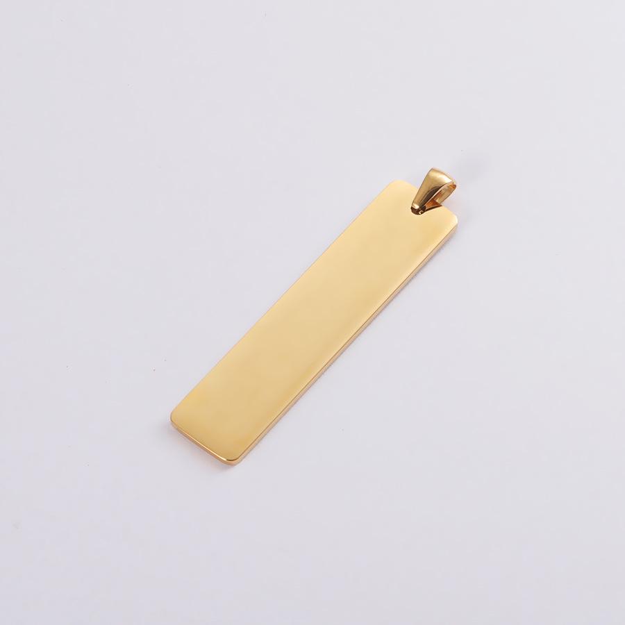 12x50MM Rectangular Mirror Stainless Steel Pendant Charm for DIY Etching & Keychains