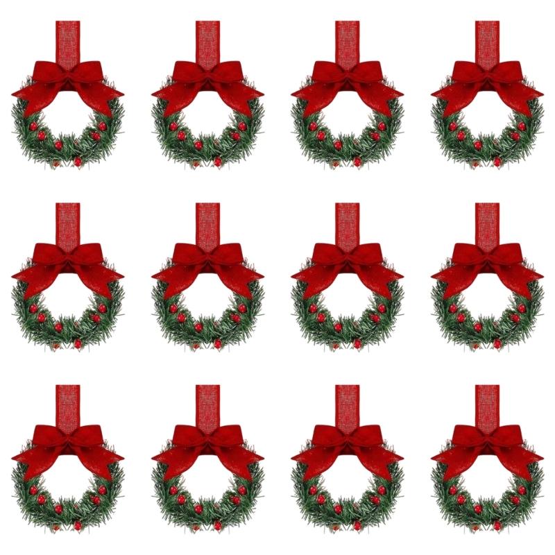 Plastic Bowknot Ribbon Wreath Closet Hangers Holiday Decoration for Home Office