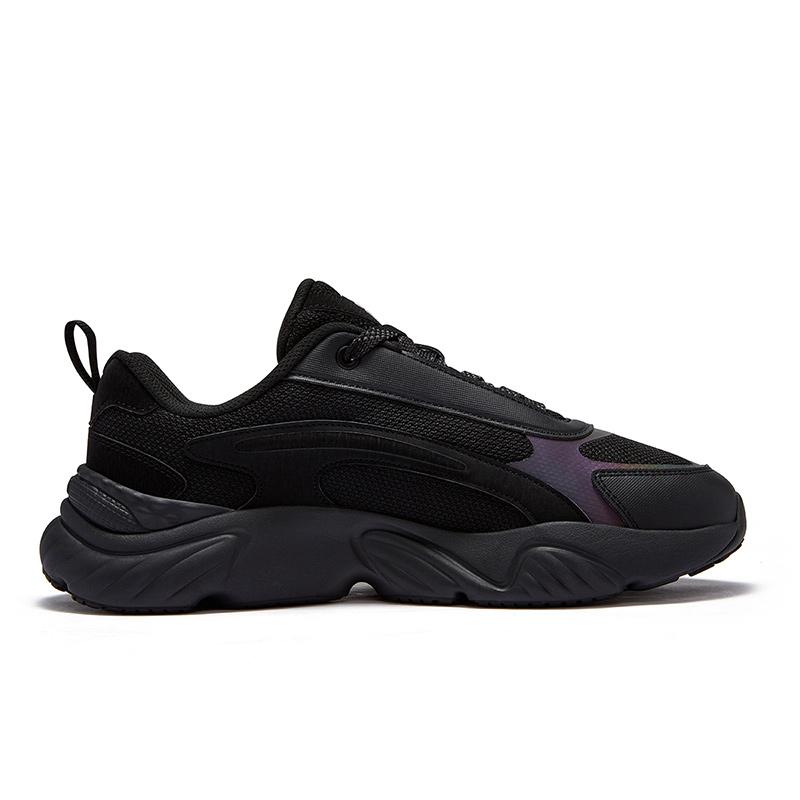 FILA Fusion Conch Dx II Comfortable Versatile Fabric Synthetic Leather Low Top Casual Running Shoes Men sneaker Black T12M511112FBJ