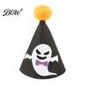 Holiday Pet Hat Halloween Pointed Hat, Cute Ghost Witch Pumpkin Cat Pom-pom Comfortable for Cats And Small Dogs Party
