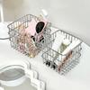 Modern Bathroom Storage Rack Stainless Steel Square Wire Basket  Desktop Organizer