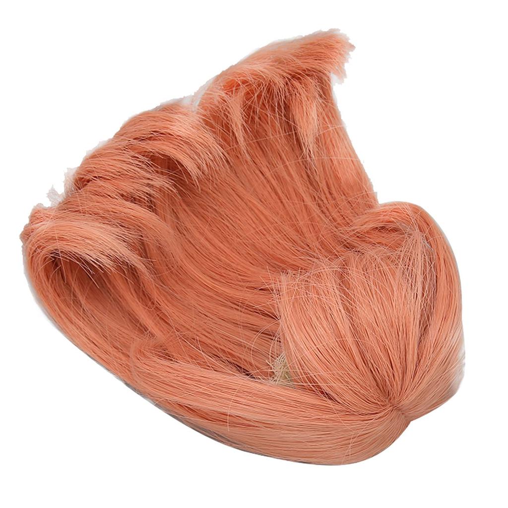 Replacement Wig for Dolls, 1/6 Scale Doll Hair Wig, High-Temperature Silk Elastic with Bangs (Carrot Orange)