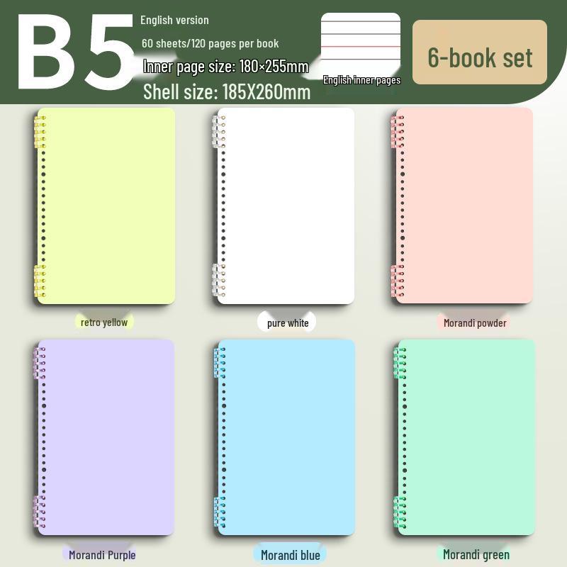 B5 Thick Loose-Leaf English Notebook for Elementary School - High-Value, Handwritten Practice Book
