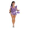 Barbie Deluxe Style Purple Hot Pants Dress-Up Doll House for Pretend Play, Ages 4 and Up, Purple, JFP43