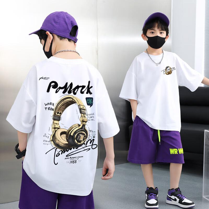 Personalized earphone cartoon print summer casual children s set 150