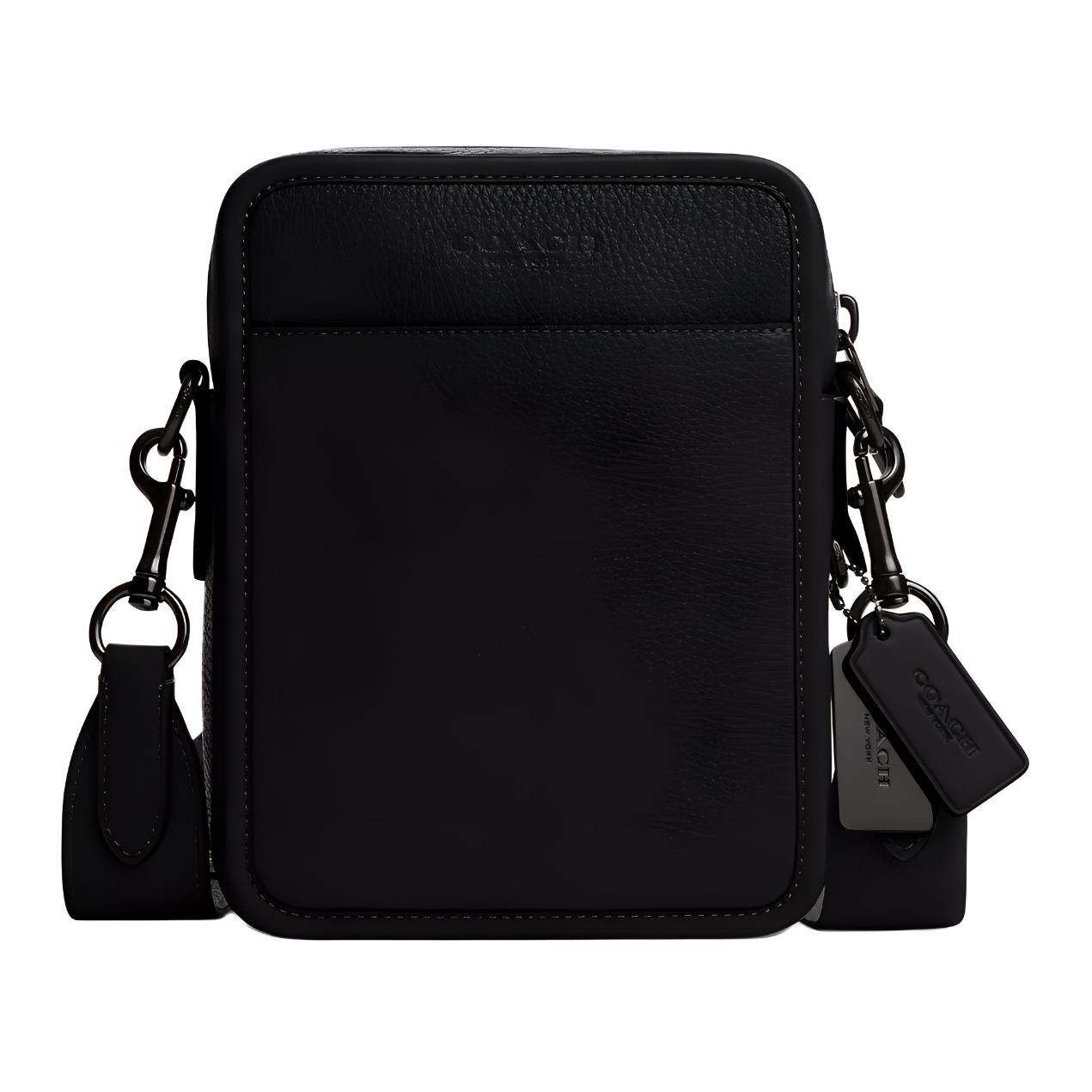 

Coach Sullivan 16 Textured Logo Hardware Zipper Crossbody Bag Men Crossbody Bag Black Bronze CP178-JIBLK Basic Set (Bag+Dust Bag)
