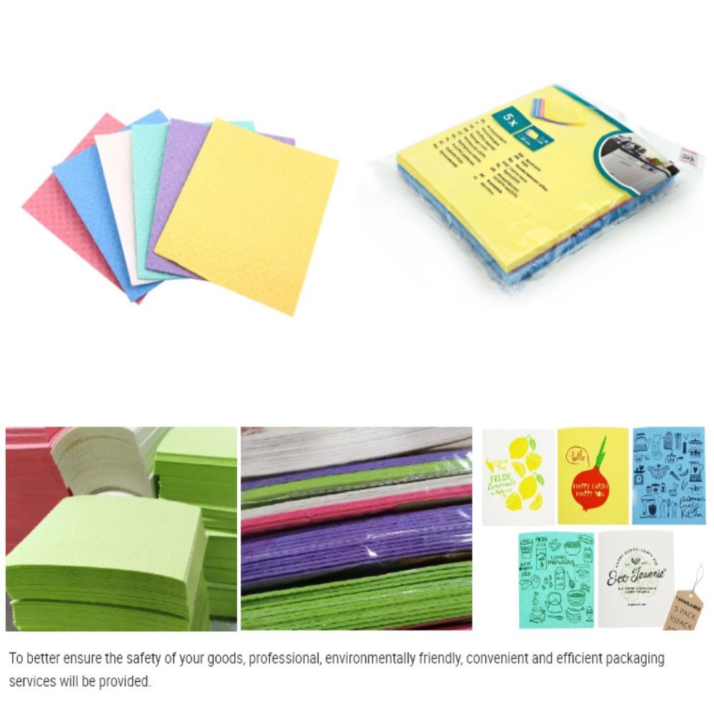 10Pcs Reusable Swedish Dishcloths Durable Cleaning Rag Ultra Absorbent Dish Towels  Kitchen